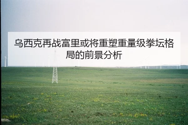 乌西克再战富里或将重塑重量级拳坛格局的前景分析